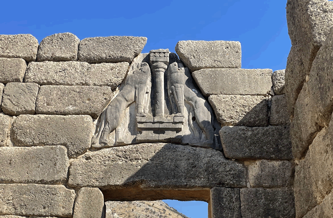 La Porta dei Leoni della cittadella dell'antica Micene